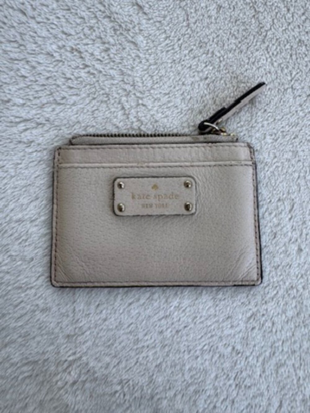 Kate Spade Credit Card Small Wallet Cream Taupe